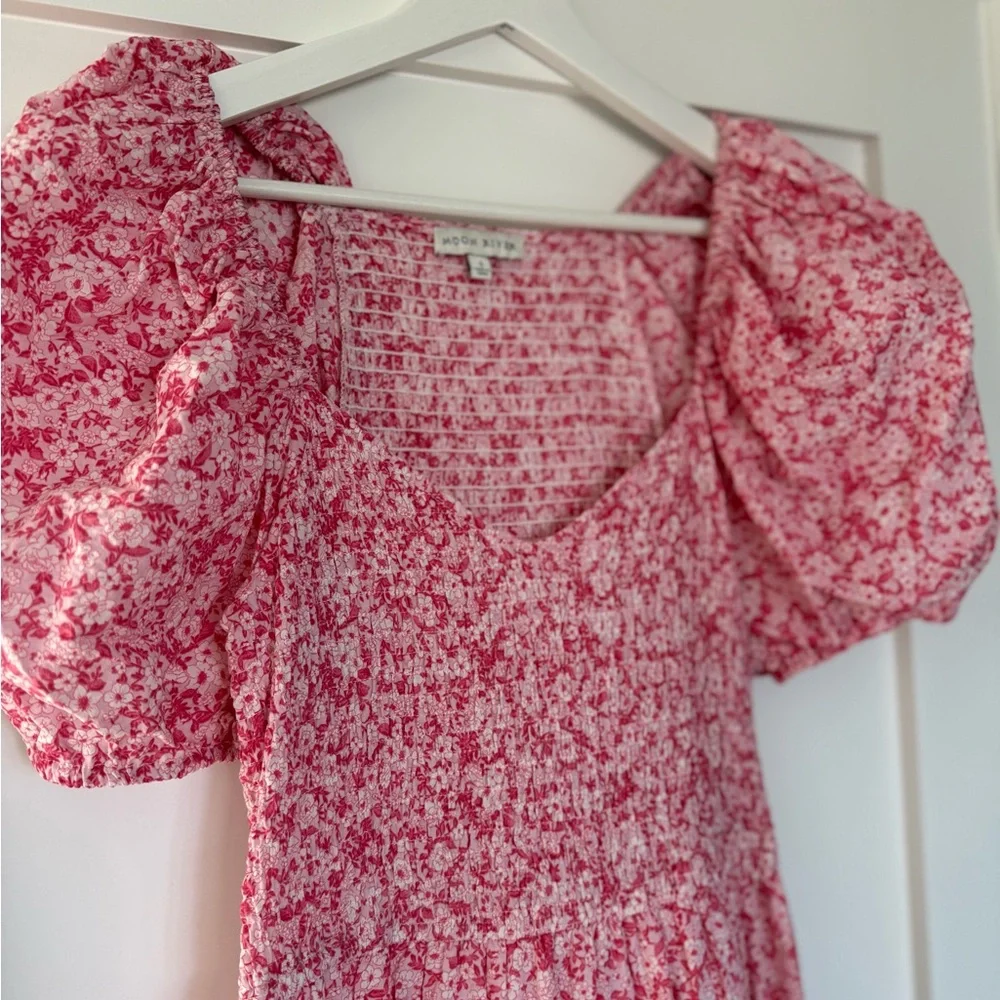 Moon River Pink Floral Dress - Picture 2 of 5